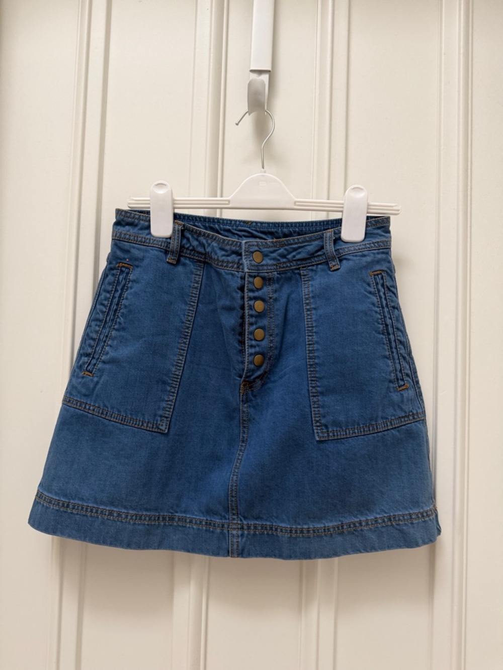 Free People Jean Skirt